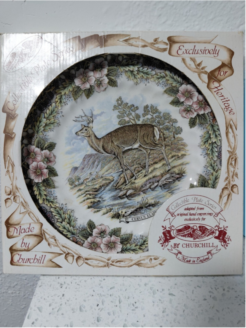 VTG CHURCHILL WILDLIFE GAME PLATE RED DEER DESIGN 10" New In BOX